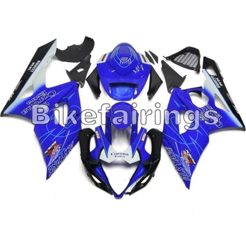 Corona Blue and Black Lowers Cowlings Motorcycles Hulls Fit For Suzuki GSXR1000 K5 2005 2006 ABS Injection Fairing Kit