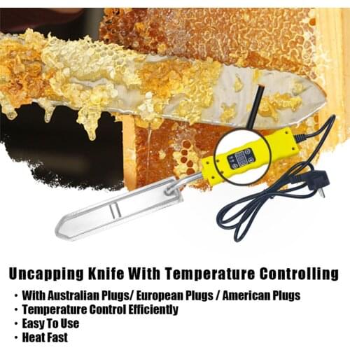 Beekeeping Electric Knife With Therm Regulator For Bee Keeping Equipment Uncapping Honey Scraper Cutter Beekeeper Tools AUEUPlug