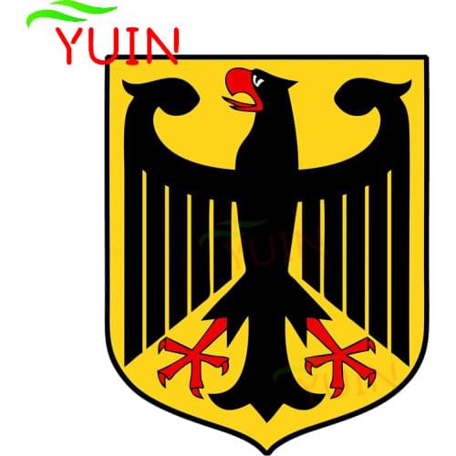German Coat of Arms Car Sticker Creative Decals Auto Accessories Personalized PVC Decoration Waterproof Sunscreen Decal 10*8cm
