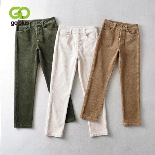 Женские вельветовые брюки GOPLUS China At AliExpress