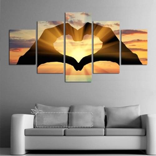The Canvas Wall Art 5 Panel HD Print For home living room decoration