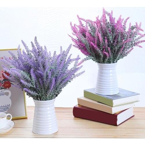 1Pc Artificial Flower Lavender Plants Outdoor Wedding Garden Home Table DIY Background Decoration