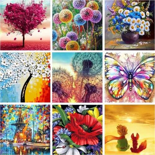 Flamingo Colored Flower Plant Canvas Painting Hot Selling Posters Wall Picture Living Room Decoration Home Decor