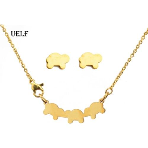 UELF Hawaii Turtle Necklaces Earrings Micronesia Party Jewelry sets Guam Tortoise Women Girls Birthday Gift