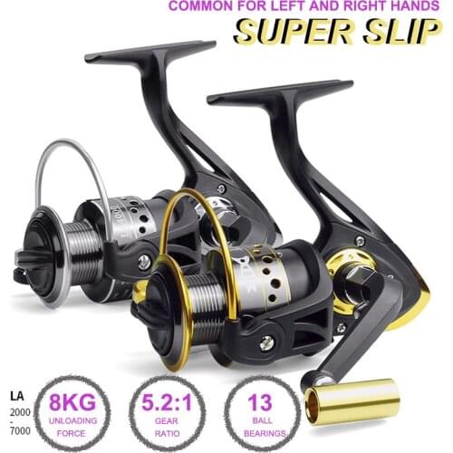LA 2000-7000 Series Fishing Reel Black Silver All Metal Road Outdoor 13 BB Bait Casting Reel Fishing Gear Sea Fishing Wheel