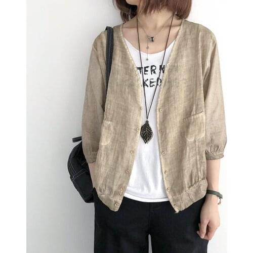 LDKVGSU Womens Linen Shirts