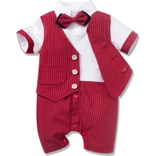 Baby Newborn Gentleman Summer Clothes Fashion Kids Boy Outfist Wedding Party Birthday 0-24 Months Infantil Boys Outfits Clothes