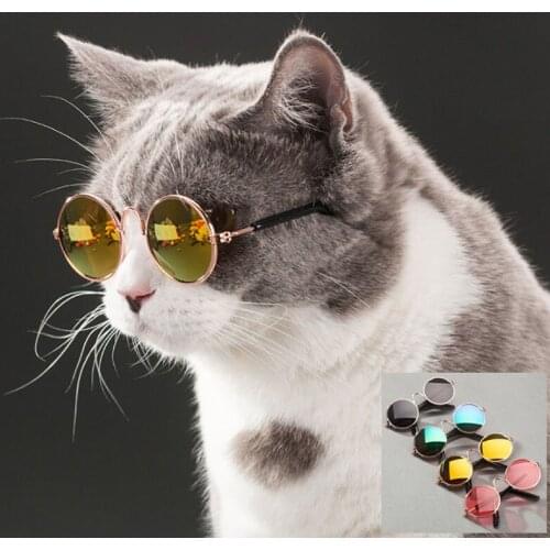 Lovely Pet Cat Glasses Dog Glasses Pet Products Cat Toy Dog Sunglasses Photos Props Pet Accessoires Round Glasses