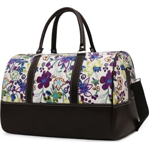 Fashion Large Travel Handbags Women Famous Designer Brand Female Messenger Bags Luxury Flower Crossbody Traveling Shoulder Bag
