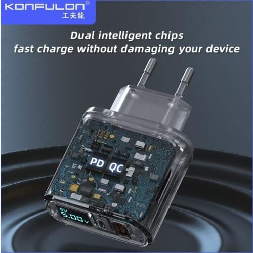 Dual USB Charger 5V 3A For iPhone 12 Series Charger EU Plug18W Wall Charger Quick Charge 3.0 Type C PD USB Charger with QC3.0