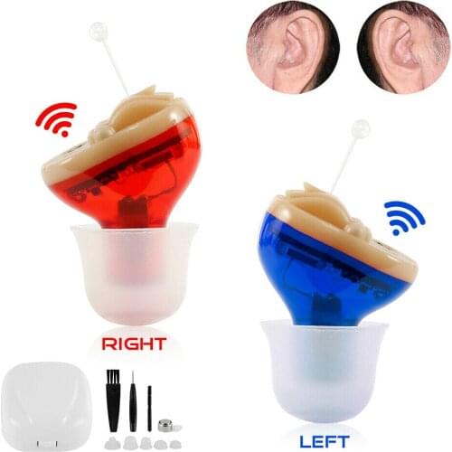 Portable Mini Hearing Aid Invisible Ear Amplifier Adjustable CIC Digital Hearing Aids for Ealderly Deaf Ear Care Enhancer Device