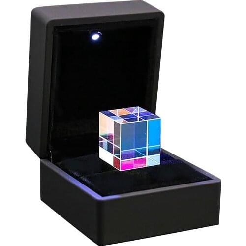 Cubic Science Optical Prisma Photography with Hexahedral Prism Home Decoration Prism Glass Color Synthesis Beam Teaches Spectrum