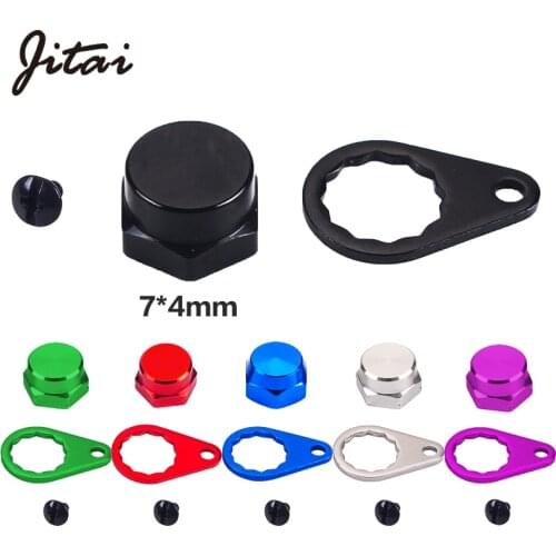 JITAI Fishing Reel Handle 11/12MM Nut Locking Plate 7x4MM Screw Cap DIY Tackle Accessories Left/Right Hand For Baitcasting Reels