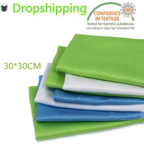 9PCS No water mark glass towel household cleaning ribbed cloth for mirror car window glass drying tableware napkins dropshipping