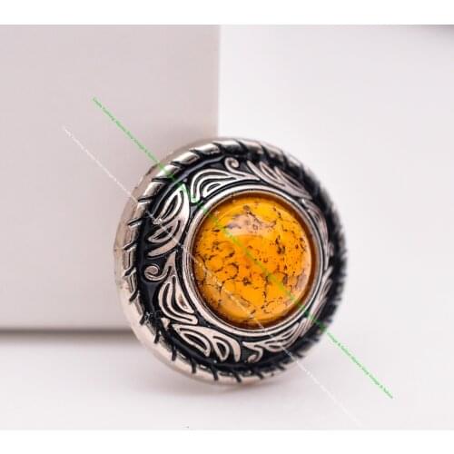 DIY leather craft 20mm Saddle wallet decoration diamond metal screws rivet Stud turquoise button concho 10pcs/lot