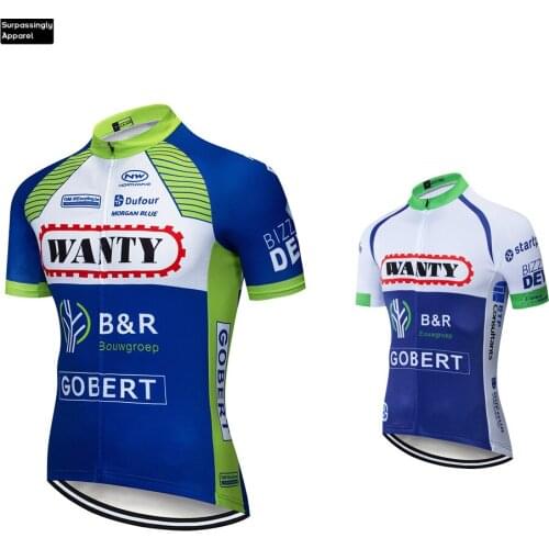 6XL Blue 2019 Pro Teams Summer WANTY Cycling Jersey Ropa Ciclismo MTB Mens MTB Bike Bicycling Jersey Maillot Shirts Short Sleeve