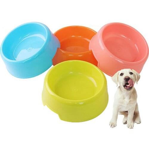 Pet Dog Bowl Kitten Food Water Feeder Candy Color Small Dogs Cats Drinking Dish Feeder Pet Supplies Puppy Feeding Bowls