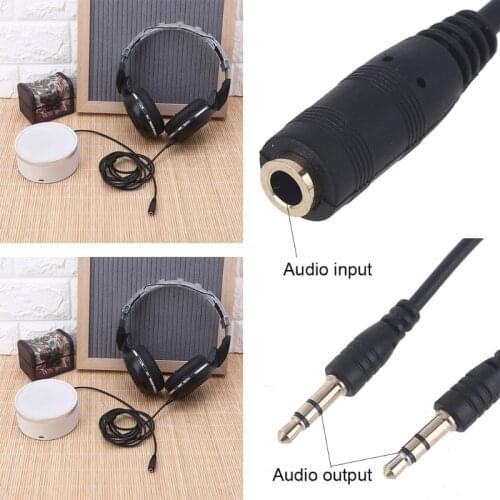 H7JF 3.5mm Splitter Y Cable Splitter Stereo Jack Headphones Adapter Cable Female to 2 Male Splitter for Speaker