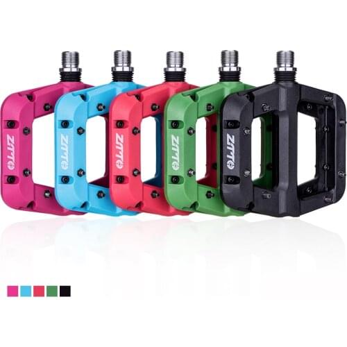 ZTTO Bike Pedal Nylon Fiber 9/16 Inch Non-Slip Platform Flat Pedals Bearing Bicycles Pedal for Road Bike Mountain Bike MTB