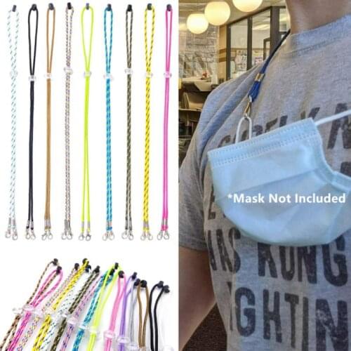 Mask Hanging Rope Face Mask Lanyard Mask Holder Adjustable Traceless Ear Hanging Rope Two Hooks Chains & Lanyards Eyewear
