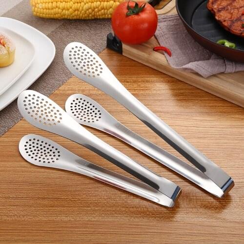 Barbecue Salad Food Clip BBQ Tongs Stainless Steel Kitchen Tools Multifunction Grill Tools Non-magnetic Food Clip
