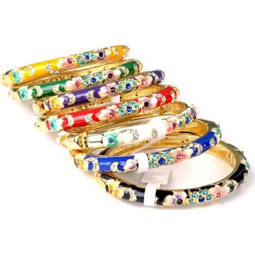 Beijing cloisonne bracelet female ethnic style retro fashion jewelry jewelry gift flowers Bangle for 1pcs