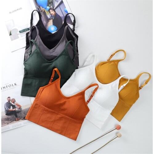 Women Sports Bra Girl Underwear Fitness Running Yoga Sport Tops Push Up Solid Sports Bra Cotton Sports Bras Women Jogging Gym