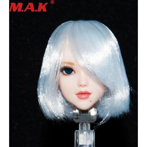 1:6 scale NieR headplay automata 2B girl white hair head sculpt sword set fit for 12 inches female woman lady action figures