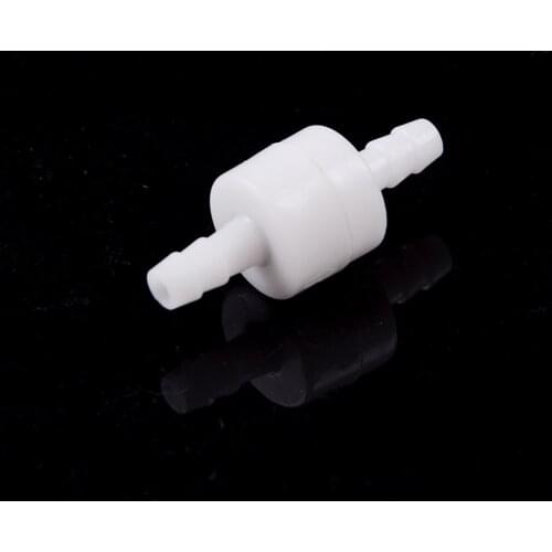 1PCS 6mm White Plastic One Way Inline Check Valve Fuel Gas Liquid Water