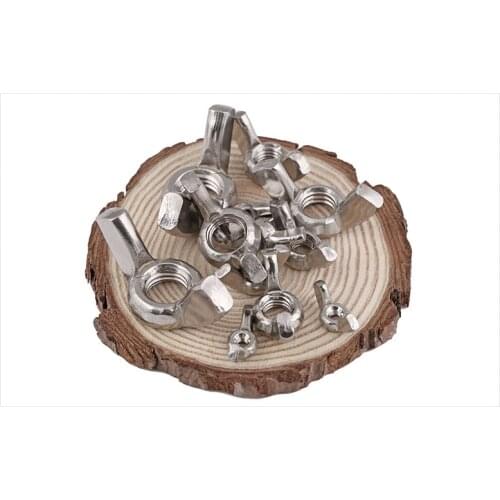 10Pcs M3 M4 M5 M6 M8 Galvanized Hand Tighten Nut Butterfly Nut Ingot Wing Nuts