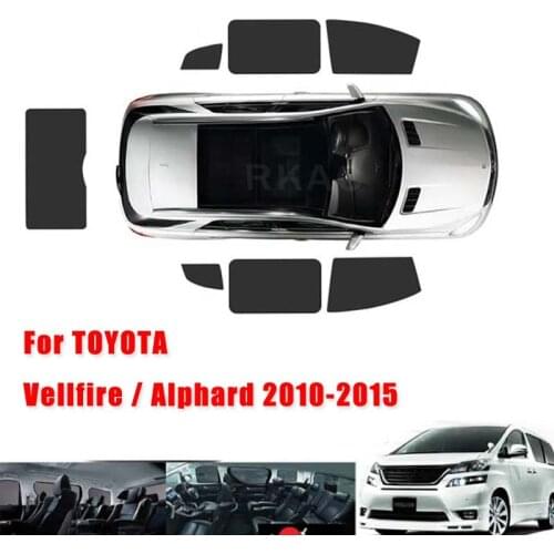100% original Custom fit for 4Pcs Magnetic Car Side Window Sun Shades Cover mesh auto For TOYOTA Vellfire / Alphard 2010-2015