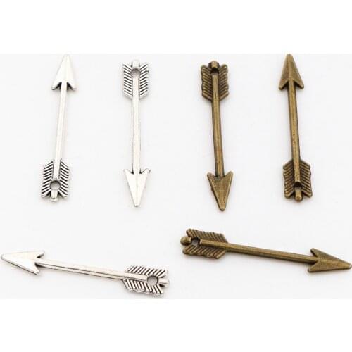 30x5mm 40pcs Antique Silver Plated Bronze Plated Arrow Handmade Charms Pendant:DIY for bracelet necklace