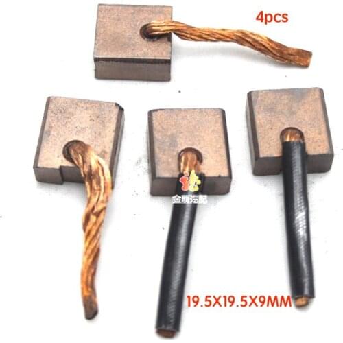 4pcs 19.5X19.5X9MM carbon brush for car 433 starter Motor