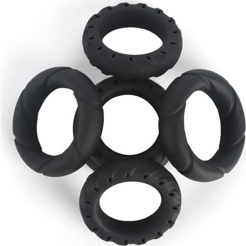 4pcs/set Silicone Durable Penis Ring Adult Delay Ejaculation Cock Extender Penis Sleeve Penis Enlargement BDSM Sex Toys For Man