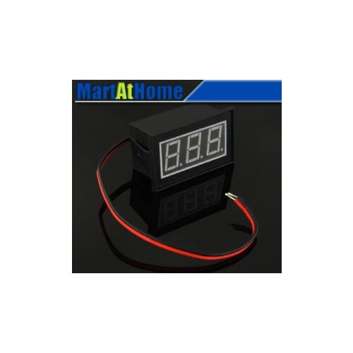 Argedo 2pcs Digital DC Voltmeter Voltage Meter V56D 2.50-30V 2-wire Blue Waterproof Reverse Polarity Protection #BV249 @CF