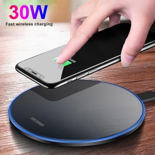 FDGAO 30W Fast Qi Wireless Charger For Samsung S20 S10 Note 20 iPhone 12 Pro Max 11 8 X XS XR Xiaomi Mi 10 9 Huawei Mate 40 Pro
