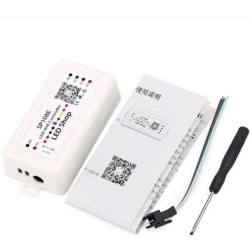 SP105E SP108E Bluetooth Wifi Magic Controller 2048 Pixels for WS2811 WS2812B 2801 6803 IC LED Strip Support IOS / Android APP