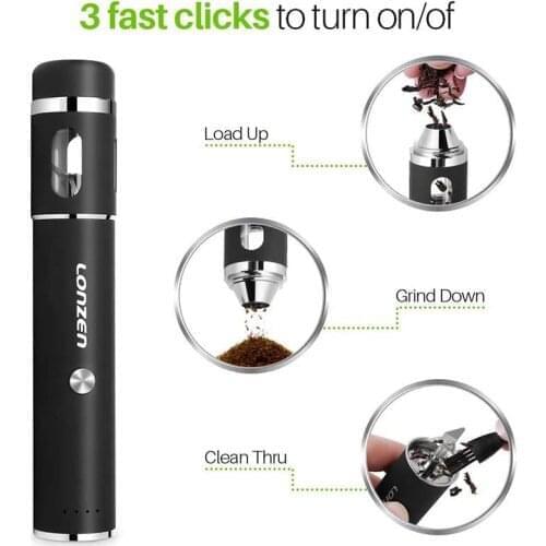 Pen Grinder Crusher Herb Tobacco Smoke Spice Crusher Electric Grinder Mill Herb Pen Grinder Dropshipping