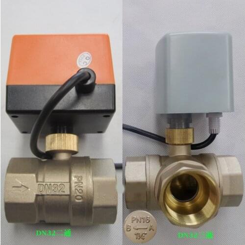 220V Confluence/split T-type L-type 1.2/1.5-inch Two-way Three-way Electric Ball Valve DN15 20 25 32 40