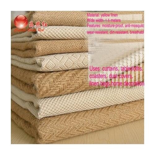 Jute cloth fabric fabric Tablecloth retro tea mat jute decorative coarse cloth handmade diy background burlap cloth 1m