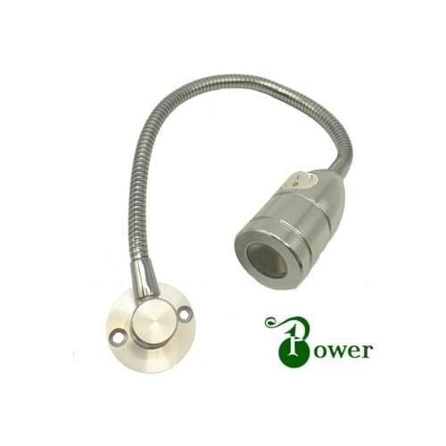 2W LED FLEXIBLE GOOSENECK AUTO BEDSIDE LED READING LIGHT