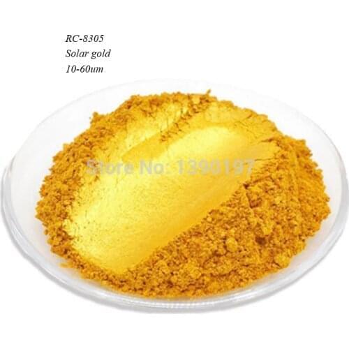 High pure chroma Solar 24K gold color pearl pigment powder for paint, printing, ink
