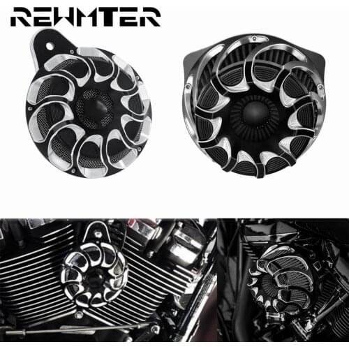Motorcycle CNC Horn Cover Loudspeaker & Air Cleaner Intake Filter Set For Harley Touring Street Electra Glide Road King 2017-Up