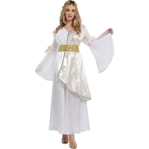 Umorden Adult Greek Athena Goddess Costume Cosplay for Women Fantasia Halloween Costumes Fancy Dress