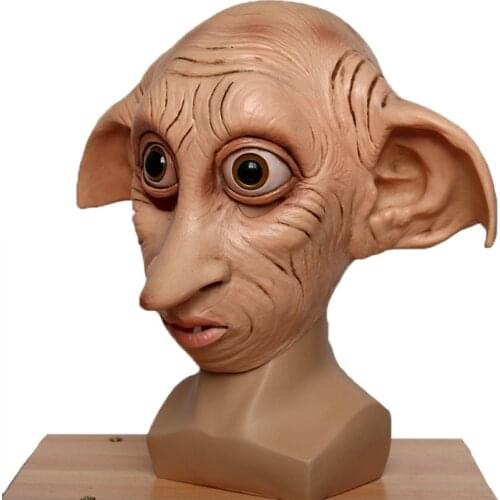 Harried Potter Dobby Elf Latex Mask Novelty Magic Toys Halloween Cosplay Funny Props Party Costumes Accessories Silica Get Masks