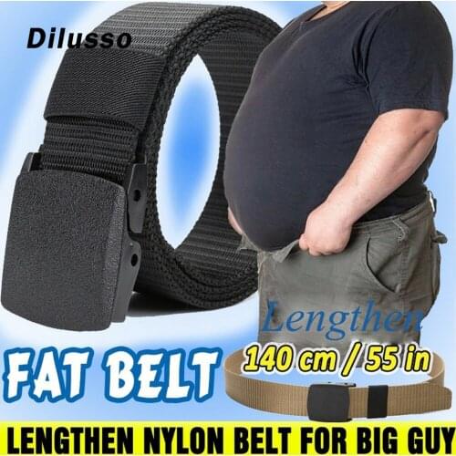 Mens Canvas Belt Plus Size Male Nylon Belt Buckle Long Canvas Nylon Waist Web Belt Metal-free Security Check Belt Simple Belt