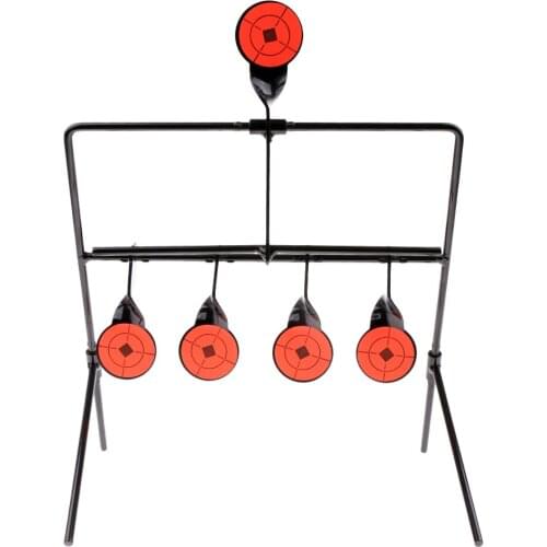 5 Targets Self Resetting Shooting Target Metal Target Stand Set