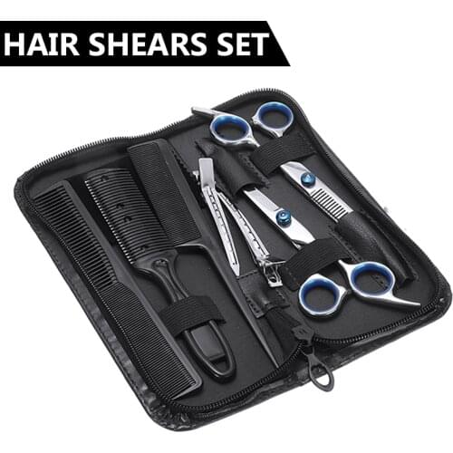 10PCS/Set Hair Cutting Scissor Set Professional Hairdressing Scissors Kit Hair Styling Scissors Salon Barber Hairdresser Tool