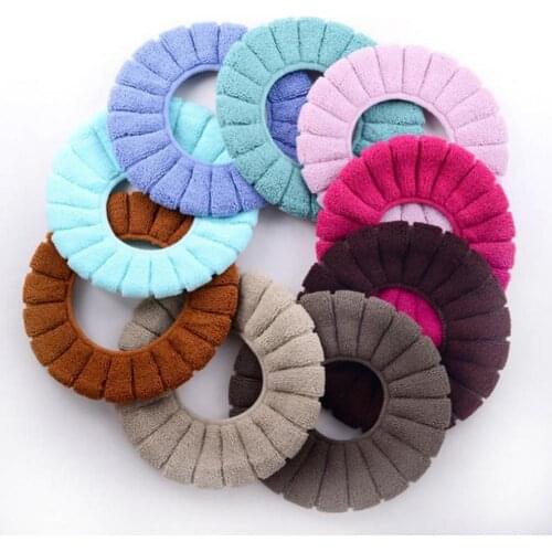 Toilet Seat Cover Comfortable Reusable Fiber Washable Toilet Seat Cushion for Bathroom