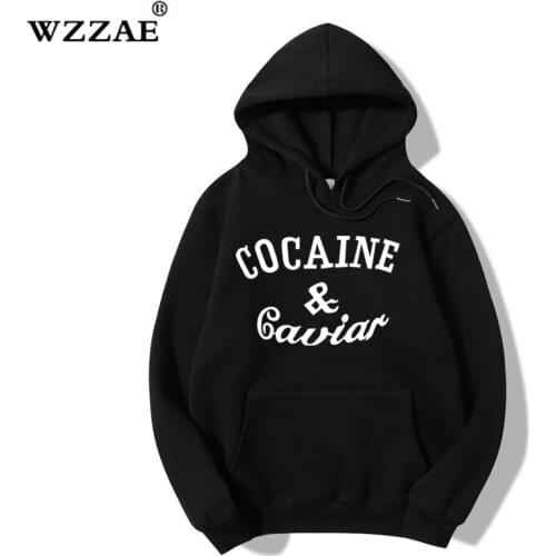 2020 New 100% Cotton Hooded Autum Winter Outerwear Cool Clothing Cocaines & Caviar Hip Hop Hoodies Sweatshirts For Men And Women